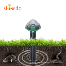 Waterproof EPA Ultrasonic Solar Snake Mouse Mole Repeller With RGB Light For Farm Yard Garden Solar Mole Repeller